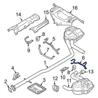 Mini OE - Left Upper Exhaust Muffler Bracket