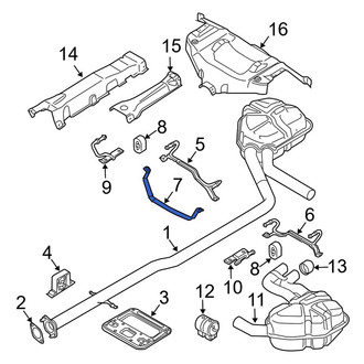 Mini OE - Lower Exhaust Muffler Bracket