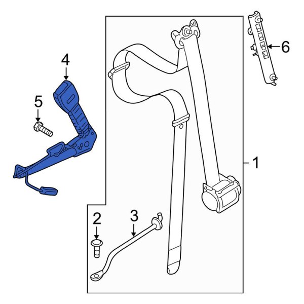 Seat Belt Receptacle