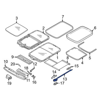 Mini OE - Left Sunroof Guide Jaw Bracket