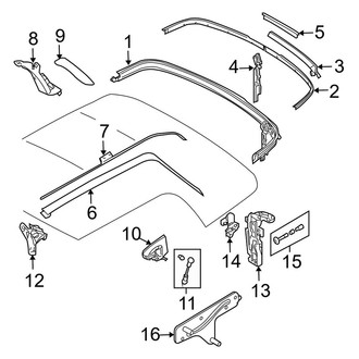 Mini OE - Convertible/Soft Top - Attaching Components (Base / S Convertible)