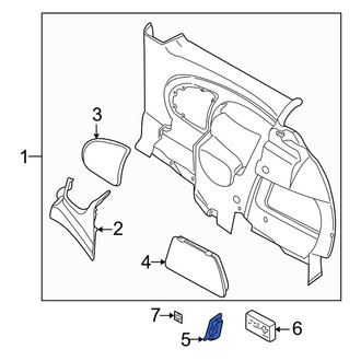 Mini OE - Rear Left Interior Quarter Panel Trim Panel Insert