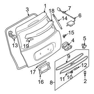 Mini OE - Lift Gate - Gate & Hardware (Base / S Hatchback)