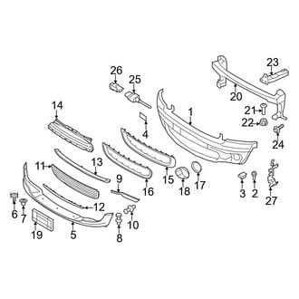 Mini OE - Front Bumper & Grille - Bumper & Components (W/O Aero Package), (Base)