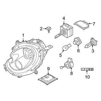 Mini OE - Front Lamps - Headlamp Components (W/O Adaptive Lamps)