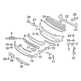 Mini OE - Front Bumper & Grille - Bumper & Components (With Aero Package S), (Base / John Cooper Works / S)