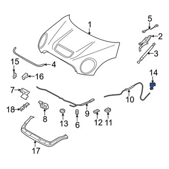 Mini OE - Front Hood Release Handle