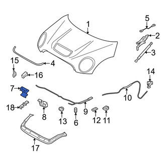 Mini OE - Front Hood Safety Catch