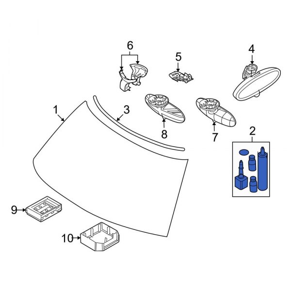 Mini OE 83192289285 Front Windshield Adhesive Kit
