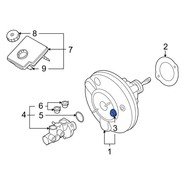 Mini OE 34331158929 Power Brake Booster Grommet