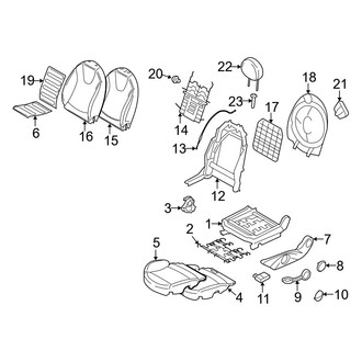 Mini OE - Seats & Tracks - Driver Seat Components (W/O Recaro Seat)