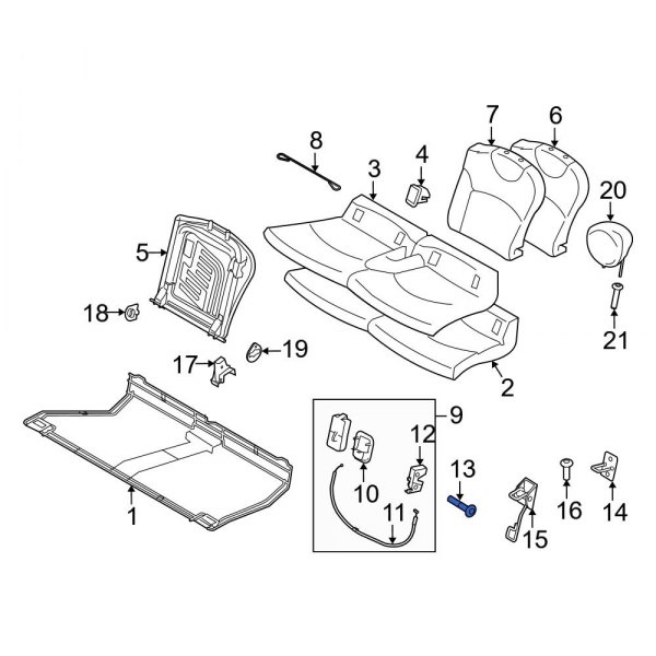 Folding Seat Latch Screw