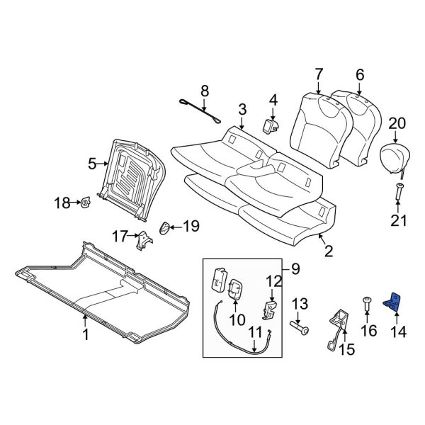 Folding Seat Lock Striker