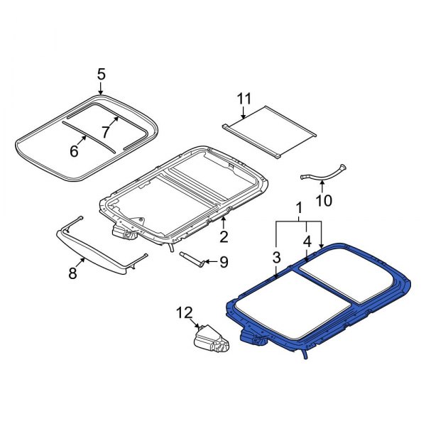 Mini OE 54107355233 Sunroof Assembly