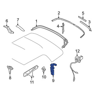 Mini OE - Left Convertible Top Mounting Plate Bracket