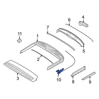 Mini OE - Rear Left Convertible Top Stowage Compartment Stop
