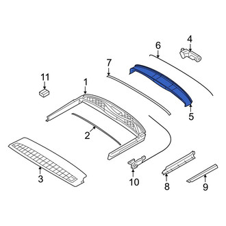 Mini OE - Rear Convertible Top Stowage Compartment Trim Panel