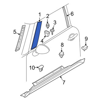 Mini OE - Front Left Door Reveal Molding