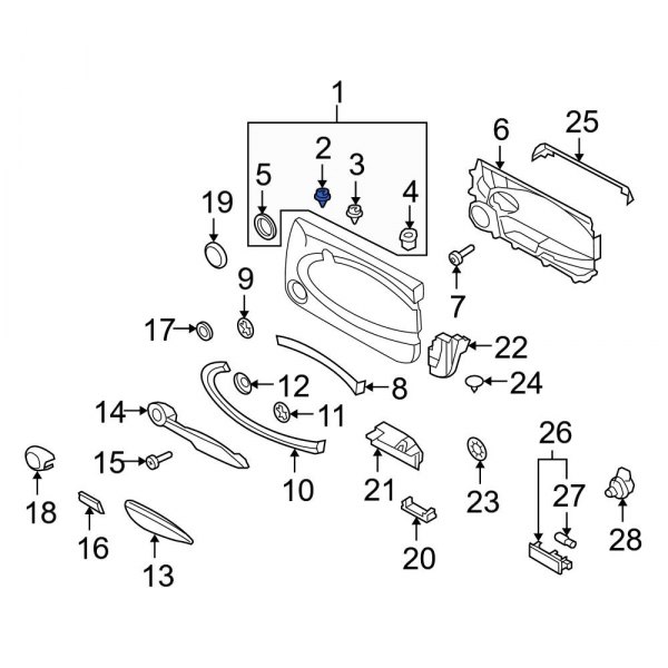 Door Interior Trim Panel Retainer