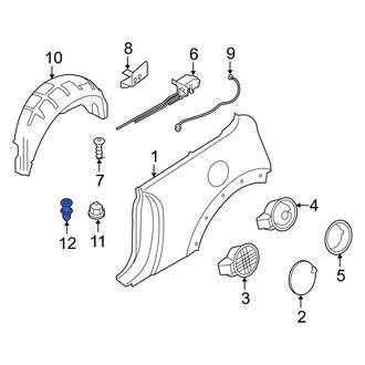 Mini OE - Quarter Panel Splash Shield Clip