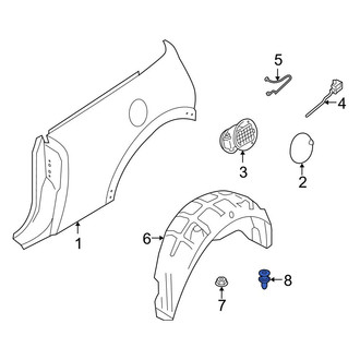 Mini OE - Quarter Panel Splash Shield Clip