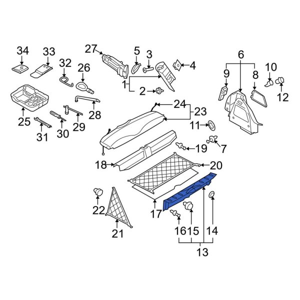 Liftgate Trim Scuff Plate