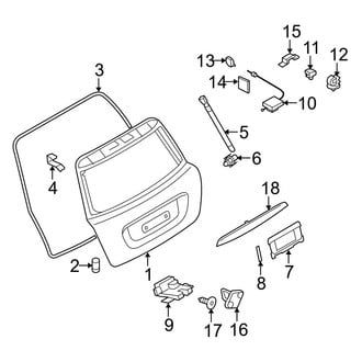 Mini OE - Lift Gate - Gate & Hardware (Base / John Cooper Works / S Hatchback)