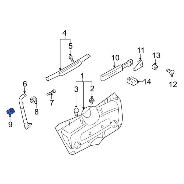 Liftgate Trim Nut