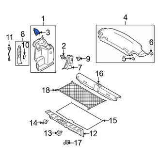 Mini OE - Rear Left Inner Interior Quarter Panel Trim Panel Access Cover