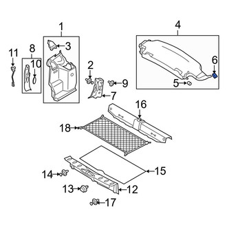Mini OE - Rear Right Package Tray Trim Insulator