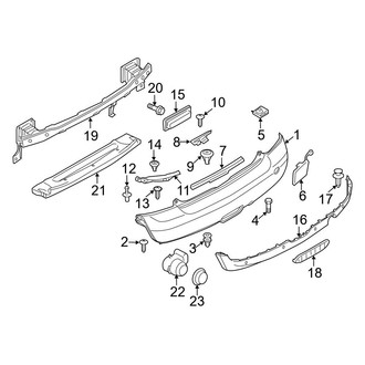 Mini OE - Rear Bumper - Bumper & Components (W/O Aerodynamics Package), (Base)