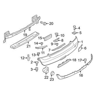 Mini OE - Rear Bumper - Bumper & Components (W/O Aerodynamics Package), (Base)