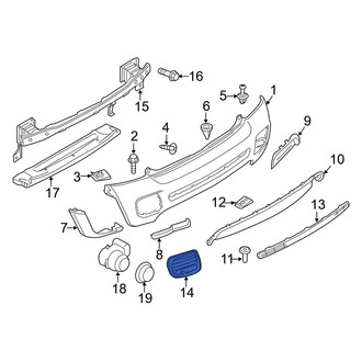 Mini OE - Rear Left Outer Bumper Cover Spacer Panel