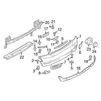 Mini OE - Rear Bumper - Bumper & Components (With Aerodynamics Package), (Base)