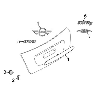 Mini OE - Trunk Lid - Exterior Trim (Base / John Cooper Works / S Convertible)