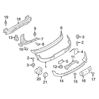 Mini OE - Rear Bumper - Bumper & Components (W/O Aerodynamics Package)