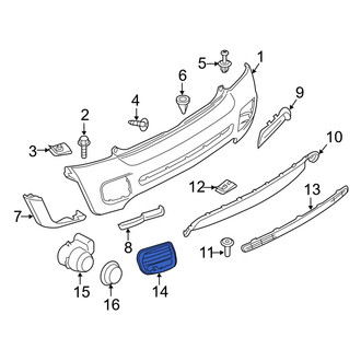 Mini OE - Rear Right Outer Bumper Cover Spacer Panel