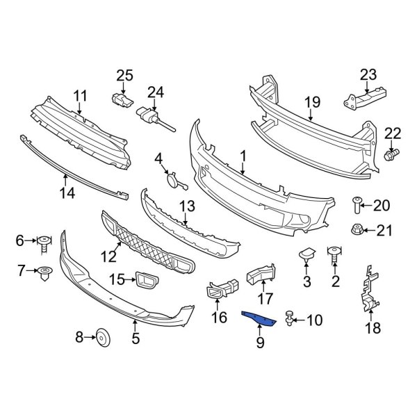 Mini OE 51117255109 Front Left Bumper Extension