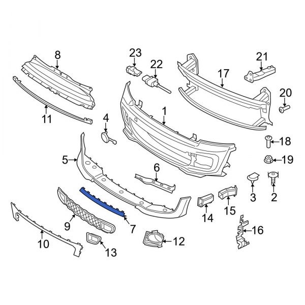 Mini OE 51117283372 Front Center Bumper Extension