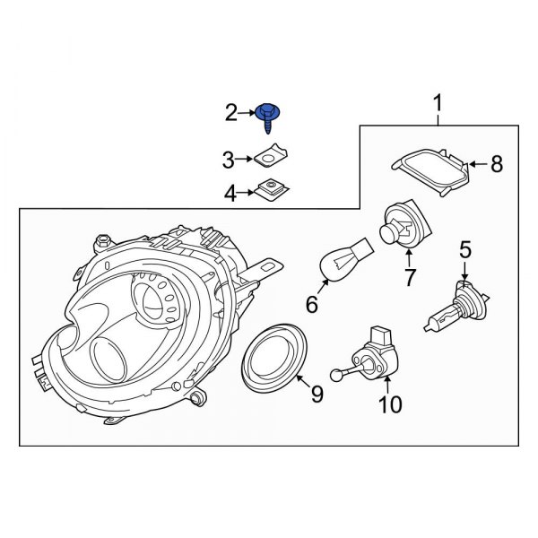 Headlight Mounting Screw