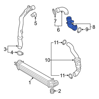 Mini OE - Left Center Intercooler Pipe