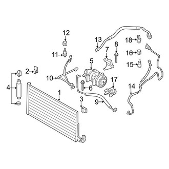 Mini OE - Air Conditioner & Heater - Condenser, Compressor & Lines
