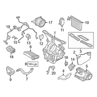 Mini OE - Air Conditioner & Heater - Evaporator & Heater Components