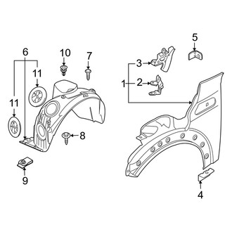 Mini OE - Fender & Components (Coupe / Coupe John Cooper Works / Coupe S / Roadster / Roadster John Cooper Works / Roadster S)
