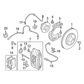 Mini OE - Front Suspension - Brake Components