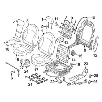 Mini OE - Seats & Tracks - Driver Seat Components (Coupe / Coupe John Cooper Works / Coupe S / Roadster / Roadster John Cooper Works / Roadster S)