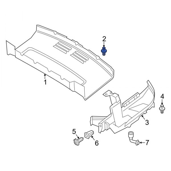 Convertible Top Stowage Compartment Lid Clip