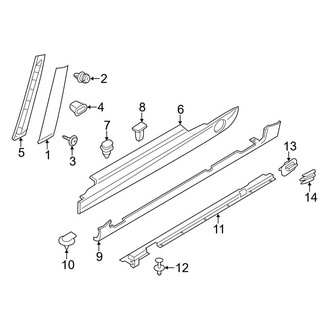 Mini OE - Pillars, Rocker & Floor - Exterior Trim (Coupe John Cooper Works)
