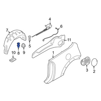 Mini OE - Quarter Panel Splash Shield Clip