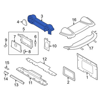 Mini OE - Rear Upper Roll Bar Trim Panel